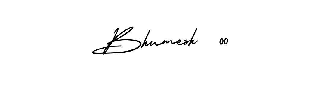The best way (AmerikaSignatureDemo-Regular) to make a short signature is to pick only two or three words in your name. The name Bhumesh  00 include a total of six letters. For converting this name. Bhumesh  00 signature style 3 images and pictures png