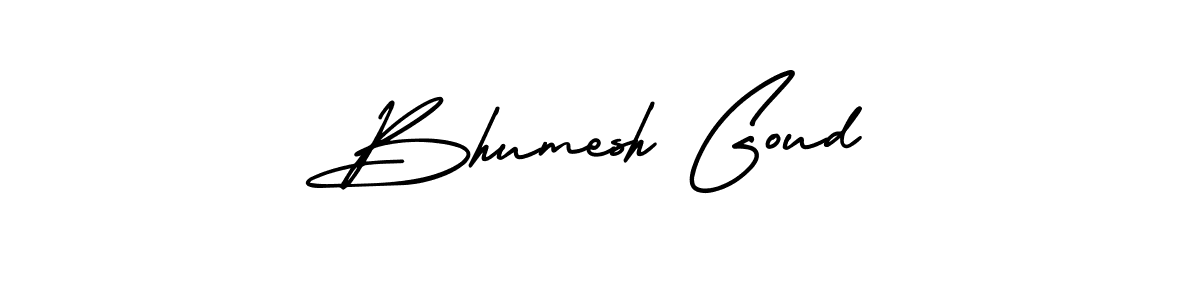 Design your own signature with our free online signature maker. With this signature software, you can create a handwritten (AmerikaSignatureDemo-Regular) signature for name Bhumesh Goud. Bhumesh Goud signature style 3 images and pictures png