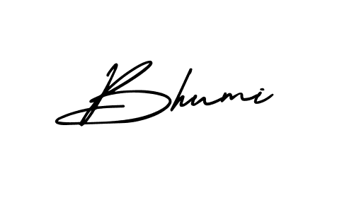 Use a signature maker to create a handwritten signature online. With this signature software, you can design (AmerikaSignatureDemo-Regular) your own signature for name Bhumi. Bhumi signature style 3 images and pictures png