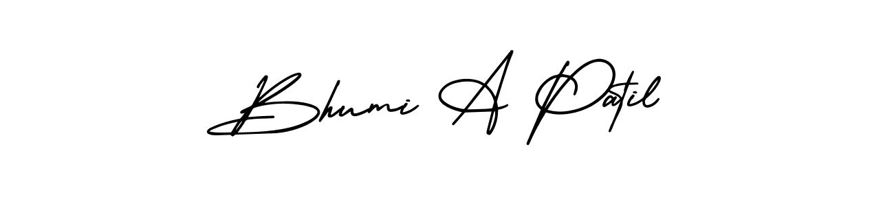 if you are searching for the best signature style for your name Bhumi A Patil. so please give up your signature search. here we have designed multiple signature styles  using AmerikaSignatureDemo-Regular. Bhumi A Patil signature style 3 images and pictures png