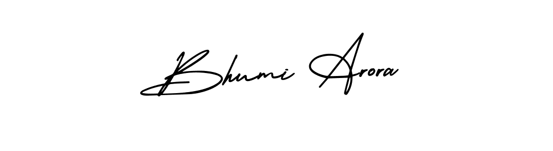 This is the best signature style for the Bhumi Arora name. Also you like these signature font (AmerikaSignatureDemo-Regular). Mix name signature. Bhumi Arora signature style 3 images and pictures png