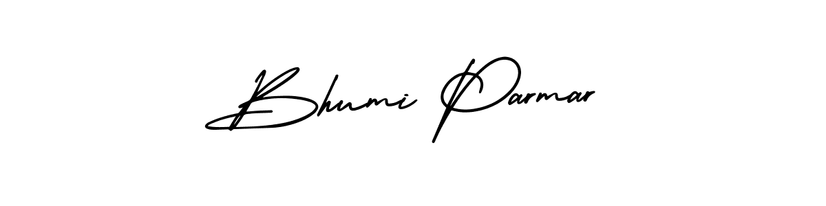 Design your own signature with our free online signature maker. With this signature software, you can create a handwritten (AmerikaSignatureDemo-Regular) signature for name Bhumi Parmar. Bhumi Parmar signature style 3 images and pictures png