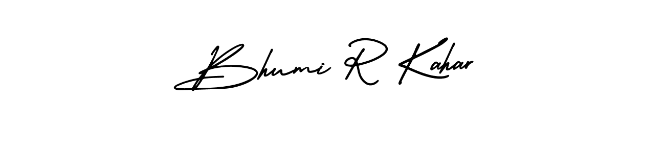 Use a signature maker to create a handwritten signature online. With this signature software, you can design (AmerikaSignatureDemo-Regular) your own signature for name Bhumi R Kahar. Bhumi R Kahar signature style 3 images and pictures png