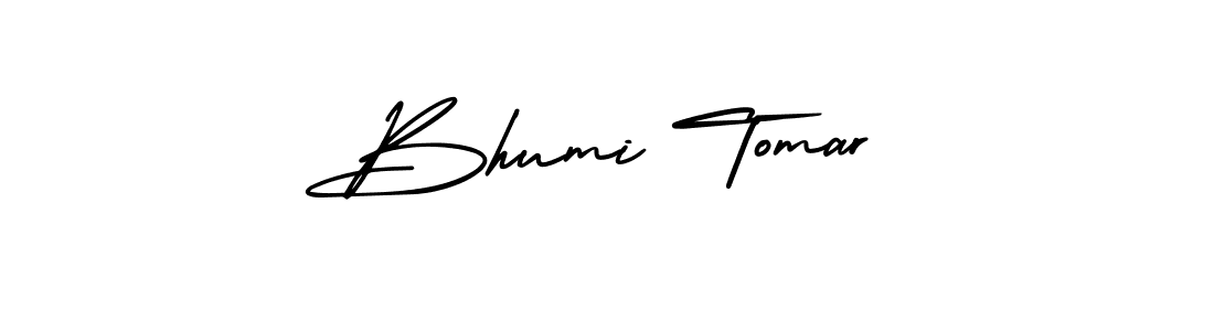 Use a signature maker to create a handwritten signature online. With this signature software, you can design (AmerikaSignatureDemo-Regular) your own signature for name Bhumi Tomar. Bhumi Tomar signature style 3 images and pictures png