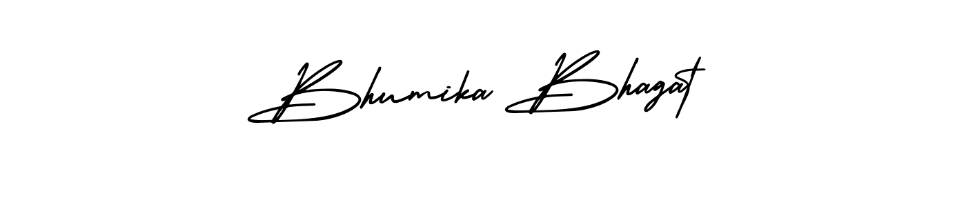 Use a signature maker to create a handwritten signature online. With this signature software, you can design (AmerikaSignatureDemo-Regular) your own signature for name Bhumika Bhagat. Bhumika Bhagat signature style 3 images and pictures png