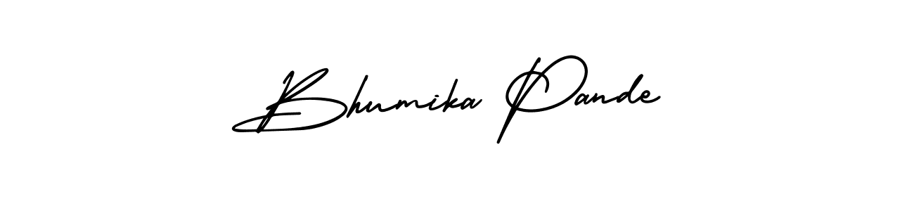 Bhumika Pande stylish signature style. Best Handwritten Sign (AmerikaSignatureDemo-Regular) for my name. Handwritten Signature Collection Ideas for my name Bhumika Pande. Bhumika Pande signature style 3 images and pictures png