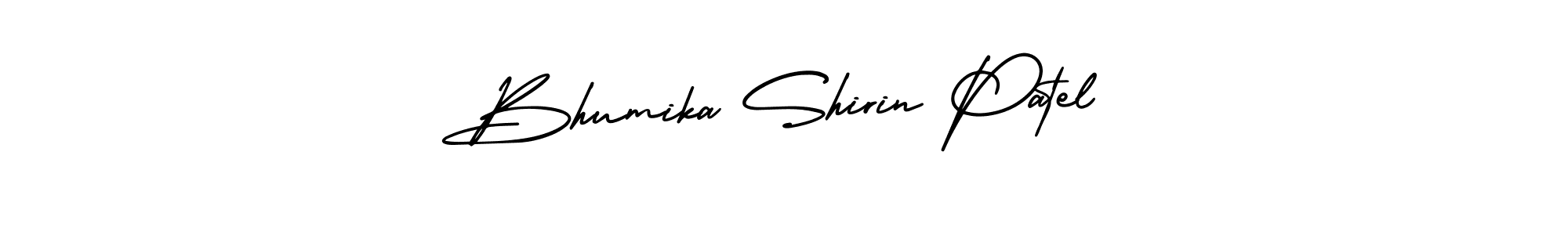 Bhumika Shirin Patel stylish signature style. Best Handwritten Sign (AmerikaSignatureDemo-Regular) for my name. Handwritten Signature Collection Ideas for my name Bhumika Shirin Patel. Bhumika Shirin Patel signature style 3 images and pictures png