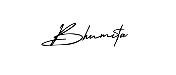 Make a beautiful signature design for name Bhumita. With this signature (AmerikaSignatureDemo-Regular) style, you can create a handwritten signature for free. Bhumita signature style 3 images and pictures png