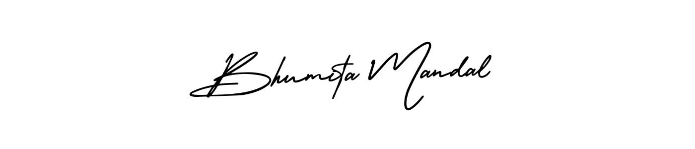 Create a beautiful signature design for name Bhumita Mandal. With this signature (AmerikaSignatureDemo-Regular) fonts, you can make a handwritten signature for free. Bhumita Mandal signature style 3 images and pictures png