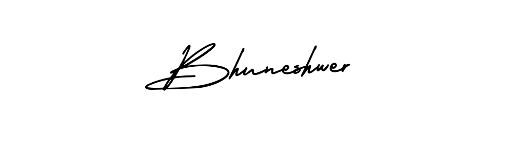 How to make Bhuneshwer name signature. Use AmerikaSignatureDemo-Regular style for creating short signs online. This is the latest handwritten sign. Bhuneshwer signature style 3 images and pictures png