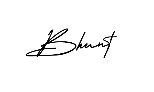 It looks lik you need a new signature style for name Bhunt. Design unique handwritten (AmerikaSignatureDemo-Regular) signature with our free signature maker in just a few clicks. Bhunt signature style 3 images and pictures png