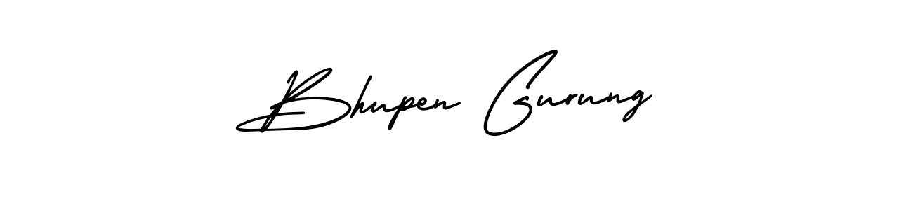 Make a beautiful signature design for name Bhupen Gurung. With this signature (AmerikaSignatureDemo-Regular) style, you can create a handwritten signature for free. Bhupen Gurung signature style 3 images and pictures png