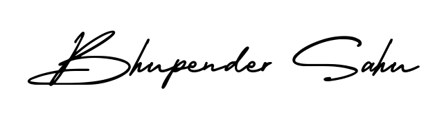 Give your name Bhupender Sahu an exquisite flair with the AmerikaSignatureDemo-Regular script font. Ideal for contracts, resumes, and formal letterheads. Bhupender Sahu signature style 3 images and pictures png