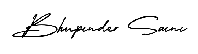Elevate your brand with a stunning Bhupinder Saini eSignature. The AmerikaSignatureDemo-Regular style provides a balanced, flowing aesthetic for everyday signing. Bhupinder Saini signature style 3 images and pictures png