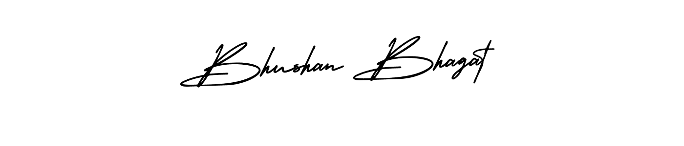 How to Draw Bhushan Bhagat signature style? AmerikaSignatureDemo-Regular is a latest design signature styles for name Bhushan Bhagat. Bhushan Bhagat signature style 3 images and pictures png