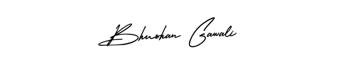 Make a beautiful signature design for name Bhushan Gawali. With this signature (AmerikaSignatureDemo-Regular) style, you can create a handwritten signature for free. Bhushan Gawali signature style 3 images and pictures png