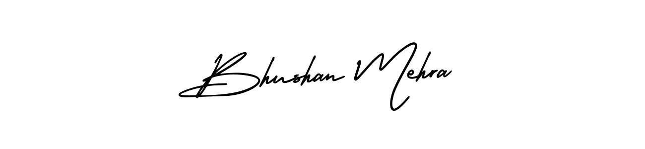 Make a beautiful signature design for name Bhushan Mehra. With this signature (AmerikaSignatureDemo-Regular) style, you can create a handwritten signature for free. Bhushan Mehra signature style 3 images and pictures png