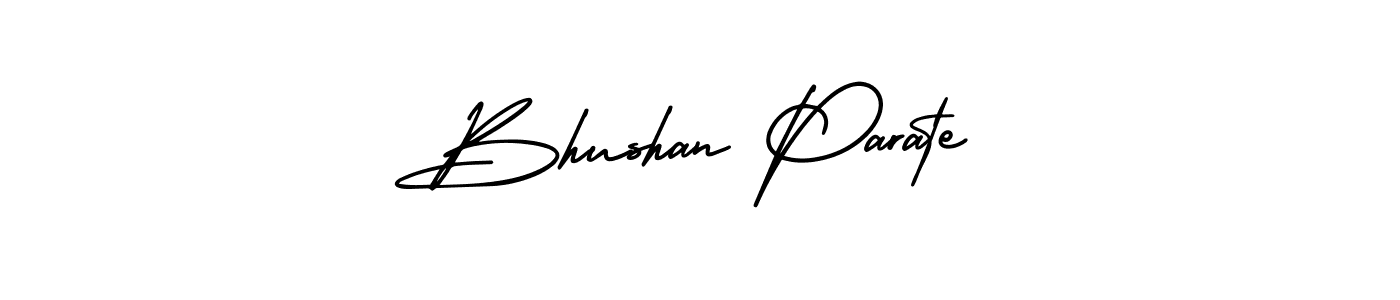 This is the best signature style for the Bhushan Parate name. Also you like these signature font (AmerikaSignatureDemo-Regular). Mix name signature. Bhushan Parate signature style 3 images and pictures png