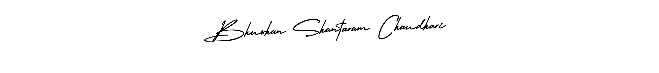Make a beautiful signature design for name Bhushan Shantaram Chaudhari. With this signature (AmerikaSignatureDemo-Regular) style, you can create a handwritten signature for free. Bhushan Shantaram Chaudhari signature style 3 images and pictures png