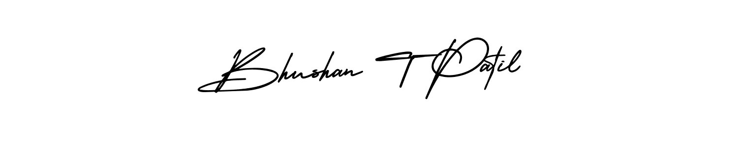 Bhushan T Patil stylish signature style. Best Handwritten Sign (AmerikaSignatureDemo-Regular) for my name. Handwritten Signature Collection Ideas for my name Bhushan T Patil. Bhushan T Patil signature style 3 images and pictures png