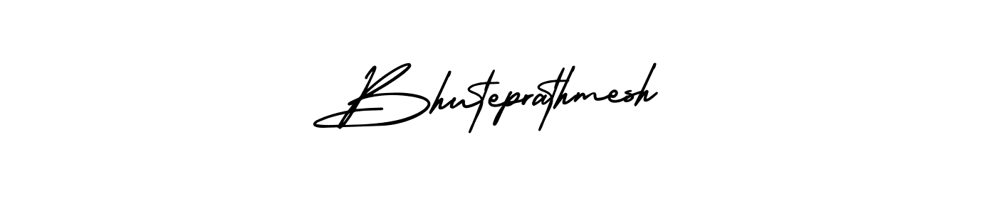 How to make Bhuteprathmesh name signature. Use AmerikaSignatureDemo-Regular style for creating short signs online. This is the latest handwritten sign. Bhuteprathmesh signature style 3 images and pictures png