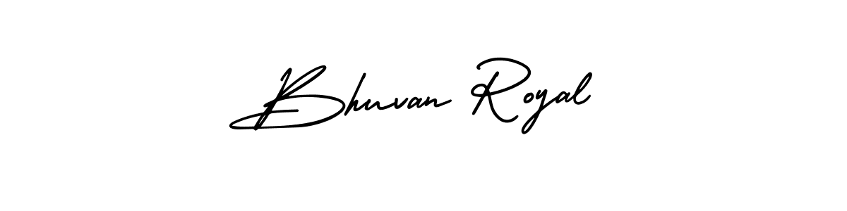How to make Bhuvan Royal name signature. Use AmerikaSignatureDemo-Regular style for creating short signs online. This is the latest handwritten sign. Bhuvan Royal signature style 3 images and pictures png