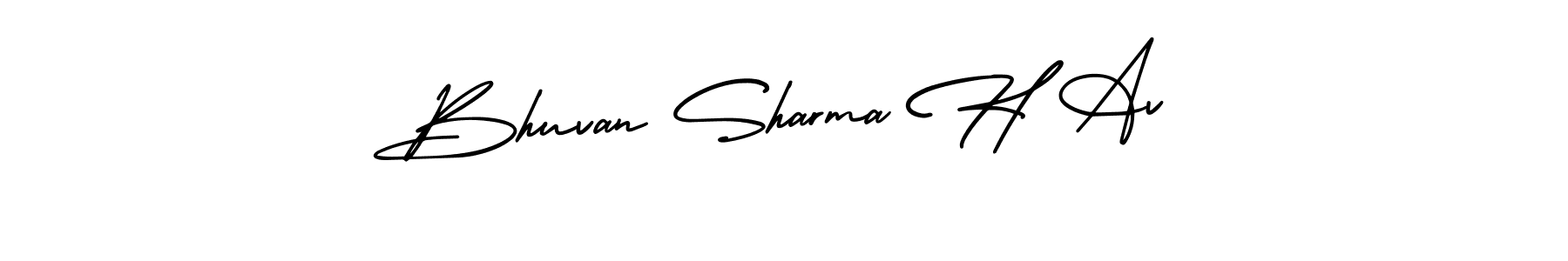 Use a signature maker to create a handwritten signature online. With this signature software, you can design (AmerikaSignatureDemo-Regular) your own signature for name Bhuvan Sharma H Av. Bhuvan Sharma H Av signature style 3 images and pictures png