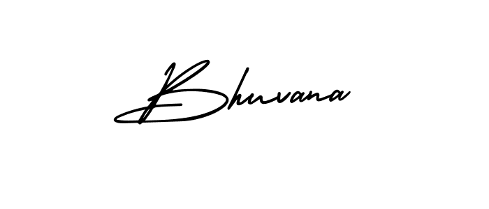 Make a beautiful signature design for name Bhuvana. With this signature (AmerikaSignatureDemo-Regular) style, you can create a handwritten signature for free. Bhuvana signature style 3 images and pictures png