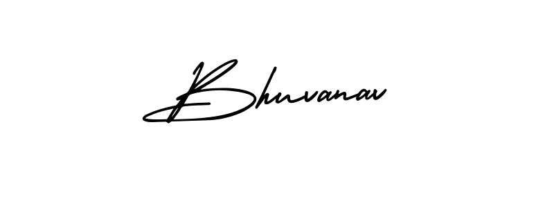 Bhuvanav stylish signature style. Best Handwritten Sign (AmerikaSignatureDemo-Regular) for my name. Handwritten Signature Collection Ideas for my name Bhuvanav. Bhuvanav signature style 3 images and pictures png