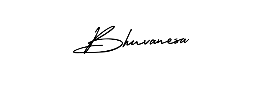Design your own signature with our free online signature maker. With this signature software, you can create a handwritten (AmerikaSignatureDemo-Regular) signature for name Bhuvanesa. Bhuvanesa signature style 3 images and pictures png