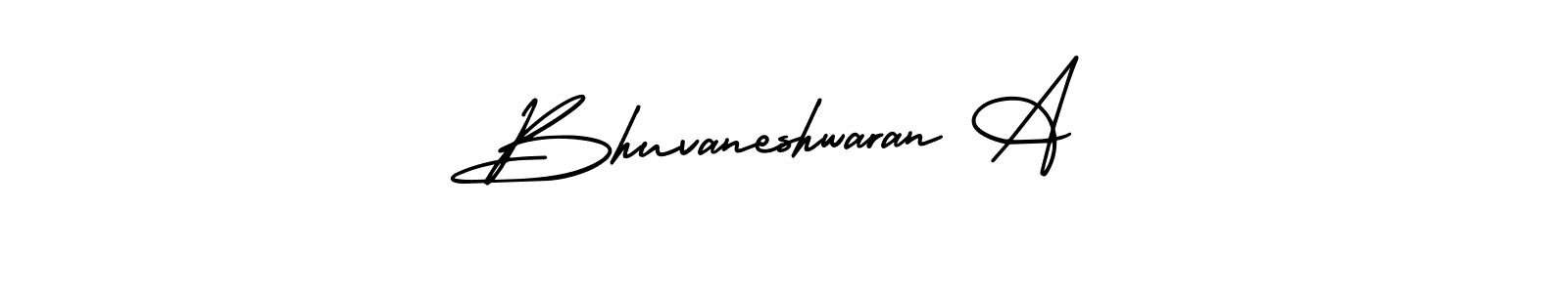 Make a beautiful signature design for name Bhuvaneshwaran A. With this signature (AmerikaSignatureDemo-Regular) style, you can create a handwritten signature for free. Bhuvaneshwaran A signature style 3 images and pictures png