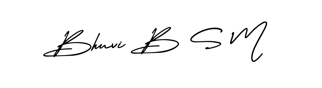 Design your own signature with our free online signature maker. With this signature software, you can create a handwritten (AmerikaSignatureDemo-Regular) signature for name Bhuvi B S M. Bhuvi B S M signature style 3 images and pictures png