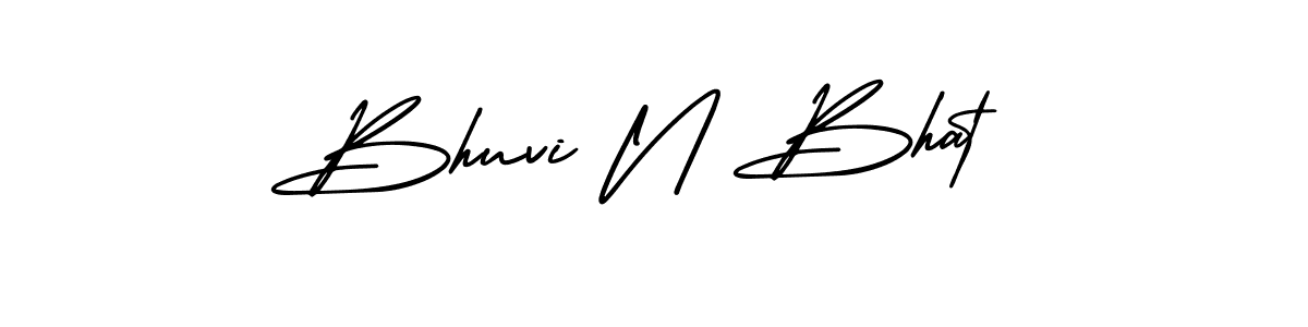 Make a beautiful signature design for name Bhuvi N Bhat. With this signature (AmerikaSignatureDemo-Regular) style, you can create a handwritten signature for free. Bhuvi N Bhat signature style 3 images and pictures png