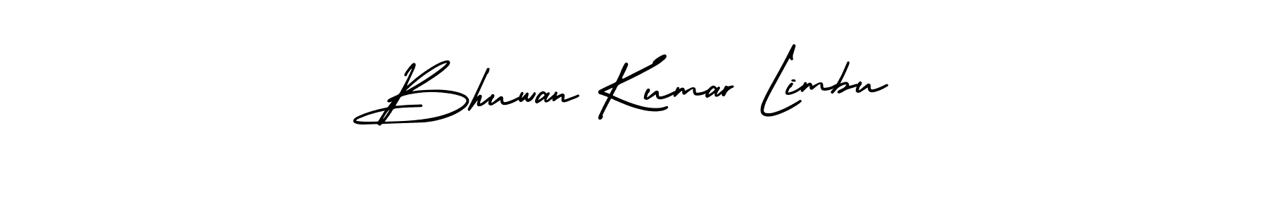 The best way (AmerikaSignatureDemo-Regular) to make a short signature is to pick only two or three words in your name. The name Bhuwan Kumar Limbu include a total of six letters. For converting this name. Bhuwan Kumar Limbu signature style 3 images and pictures png