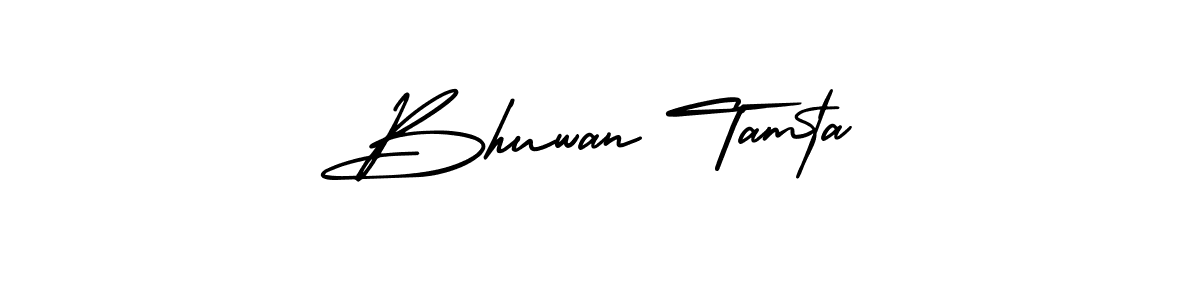 AmerikaSignatureDemo-Regular is a professional signature style that is perfect for those who want to add a touch of class to their signature. It is also a great choice for those who want to make their signature more unique. Get Bhuwan Tamta name to fancy signature for free. Bhuwan Tamta signature style 3 images and pictures png