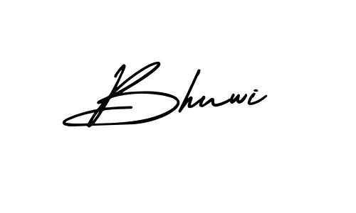 Create a beautiful signature design for name Bhuwi. With this signature (AmerikaSignatureDemo-Regular) fonts, you can make a handwritten signature for free. Bhuwi signature style 3 images and pictures png