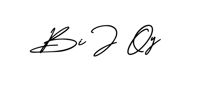 Use a signature maker to create a handwritten signature online. With this signature software, you can design (AmerikaSignatureDemo-Regular) your own signature for name Bi J Oy. Bi J Oy signature style 3 images and pictures png