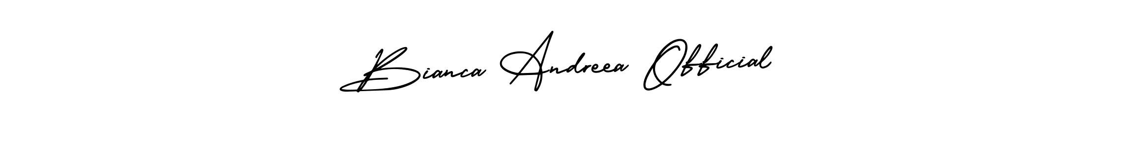 Create a beautiful signature design for name Bianca Andreea Official. With this signature (AmerikaSignatureDemo-Regular) fonts, you can make a handwritten signature for free. Bianca Andreea Official signature style 3 images and pictures png