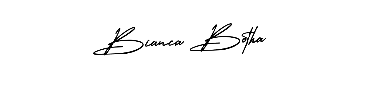 How to make Bianca Botha name signature. Use AmerikaSignatureDemo-Regular style for creating short signs online. This is the latest handwritten sign. Bianca Botha signature style 3 images and pictures png