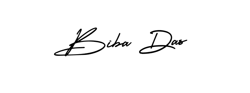 Use a signature maker to create a handwritten signature online. With this signature software, you can design (AmerikaSignatureDemo-Regular) your own signature for name Biba Das. Biba Das signature style 3 images and pictures png