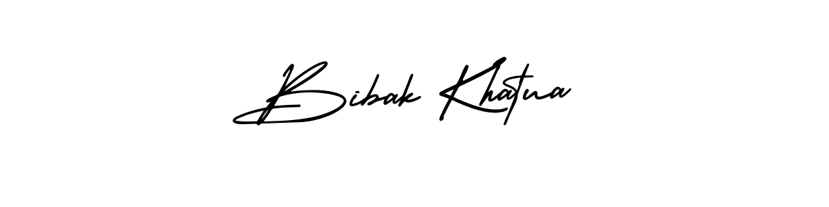 Design your own signature with our free online signature maker. With this signature software, you can create a handwritten (AmerikaSignatureDemo-Regular) signature for name Bibak Khatua. Bibak Khatua signature style 3 images and pictures png