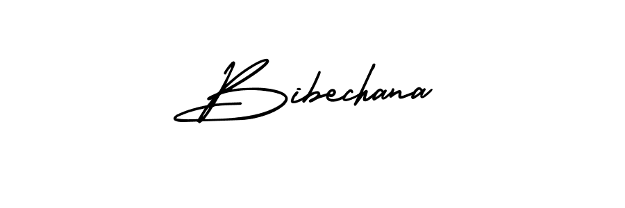 How to Draw Bibechana signature style? AmerikaSignatureDemo-Regular is a latest design signature styles for name Bibechana. Bibechana signature style 3 images and pictures png