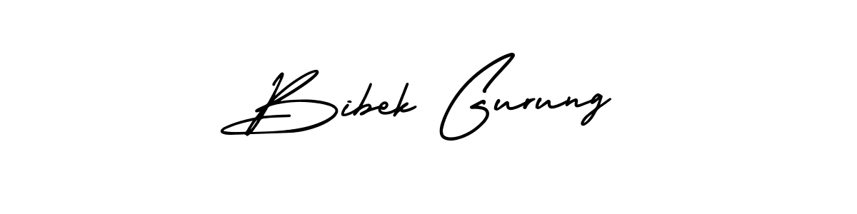 Bibek Gurung stylish signature style. Best Handwritten Sign (AmerikaSignatureDemo-Regular) for my name. Handwritten Signature Collection Ideas for my name Bibek Gurung. Bibek Gurung signature style 3 images and pictures png