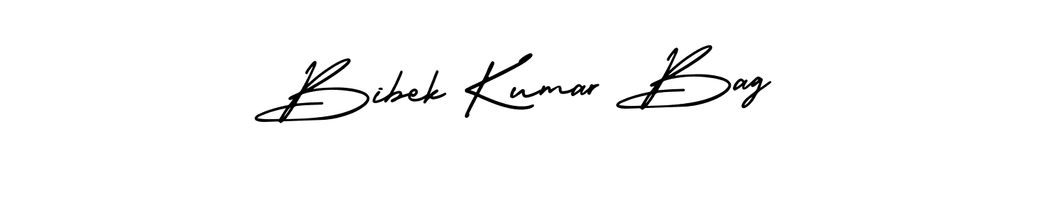 Use a signature maker to create a handwritten signature online. With this signature software, you can design (AmerikaSignatureDemo-Regular) your own signature for name Bibek Kumar Bag. Bibek Kumar Bag signature style 3 images and pictures png