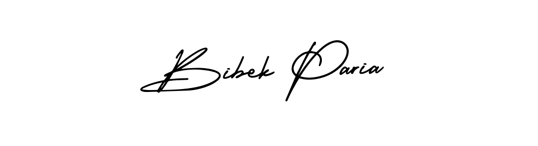 This is the best signature style for the Bibek Paria name. Also you like these signature font (AmerikaSignatureDemo-Regular). Mix name signature. Bibek Paria signature style 3 images and pictures png