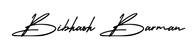 Practice writing Bibhash Barman with the flow of AmerikaSignatureDemo-Regular lettering. A fantastic source of inspiration for developing your personal signature style. Bibhash Barman signature style 3 images and pictures png