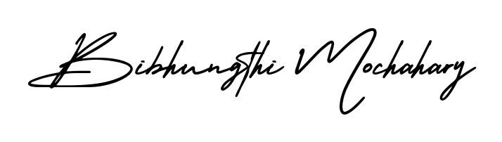 Get inspired by this graceful AmerikaSignatureDemo-Regular signature style for name Bibhungthi Mochahary. Smooth loops and balanced proportions for everyday use. Bibhungthi Mochahary signature style 3 images and pictures png