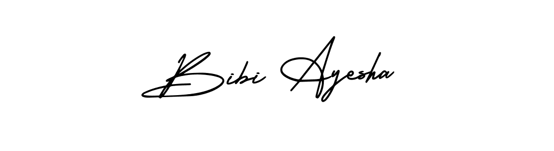 It looks lik you need a new signature style for name Bibi Ayesha. Design unique handwritten (AmerikaSignatureDemo-Regular) signature with our free signature maker in just a few clicks. Bibi Ayesha signature style 3 images and pictures png