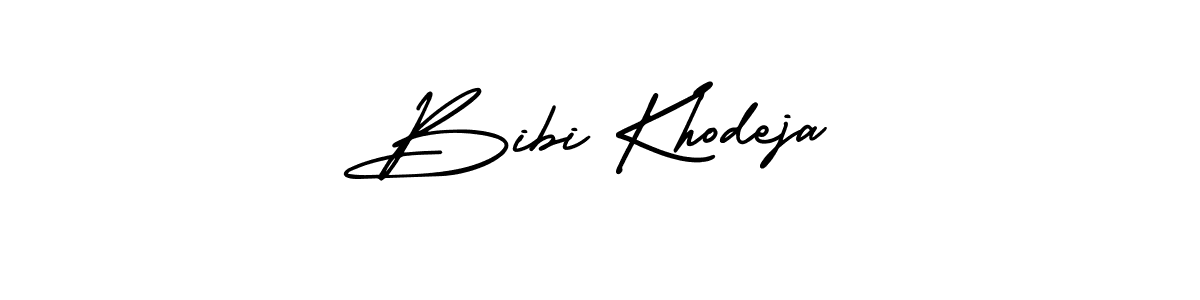 It looks lik you need a new signature style for name Bibi Khodeja. Design unique handwritten (AmerikaSignatureDemo-Regular) signature with our free signature maker in just a few clicks. Bibi Khodeja signature style 3 images and pictures png