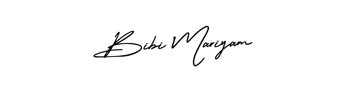The best way (AmerikaSignatureDemo-Regular) to make a short signature is to pick only two or three words in your name. The name Bibi Mariyam include a total of six letters. For converting this name. Bibi Mariyam signature style 3 images and pictures png